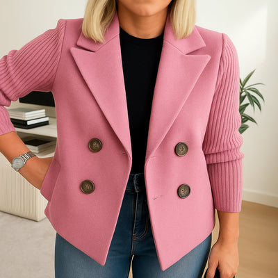 Rubino | Blazer Strutturato da Donna | Maniche a Maglia