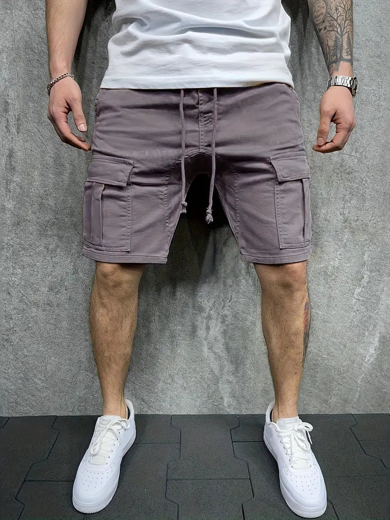 Jelte - Pantaloncini Cargo Casual Non Elasticizzati Con Coulisse