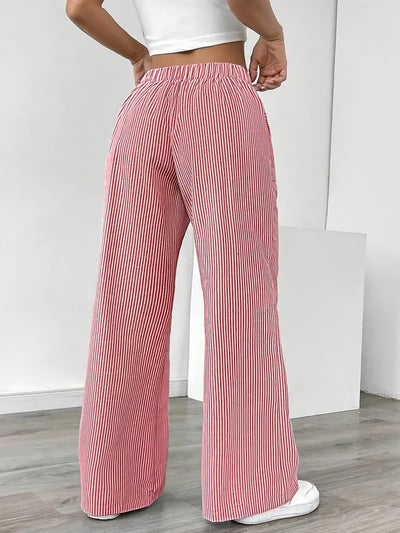 Alina - Elegante Pantalone A Righe Con Tasche