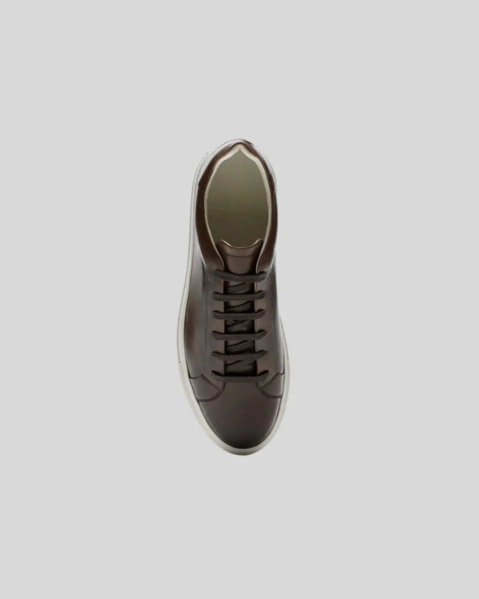 Sneakers Oxford in Pelle - Marrone Scuro