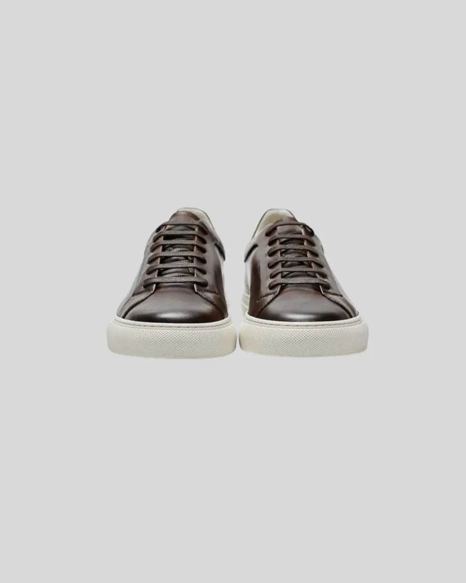 Sneakers Oxford in Pelle - Marrone Scuro