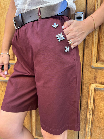 PANTALONCINO CON STRASS