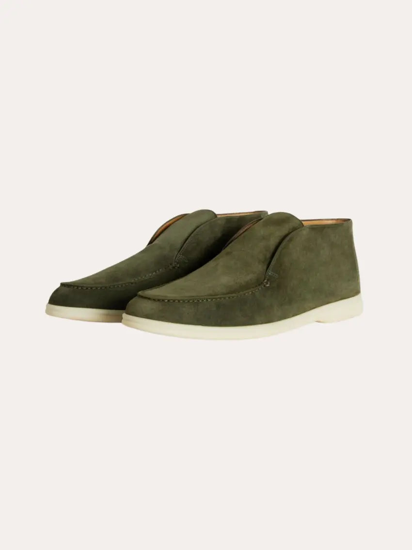 Mocassini in Suede - Verde Profondo