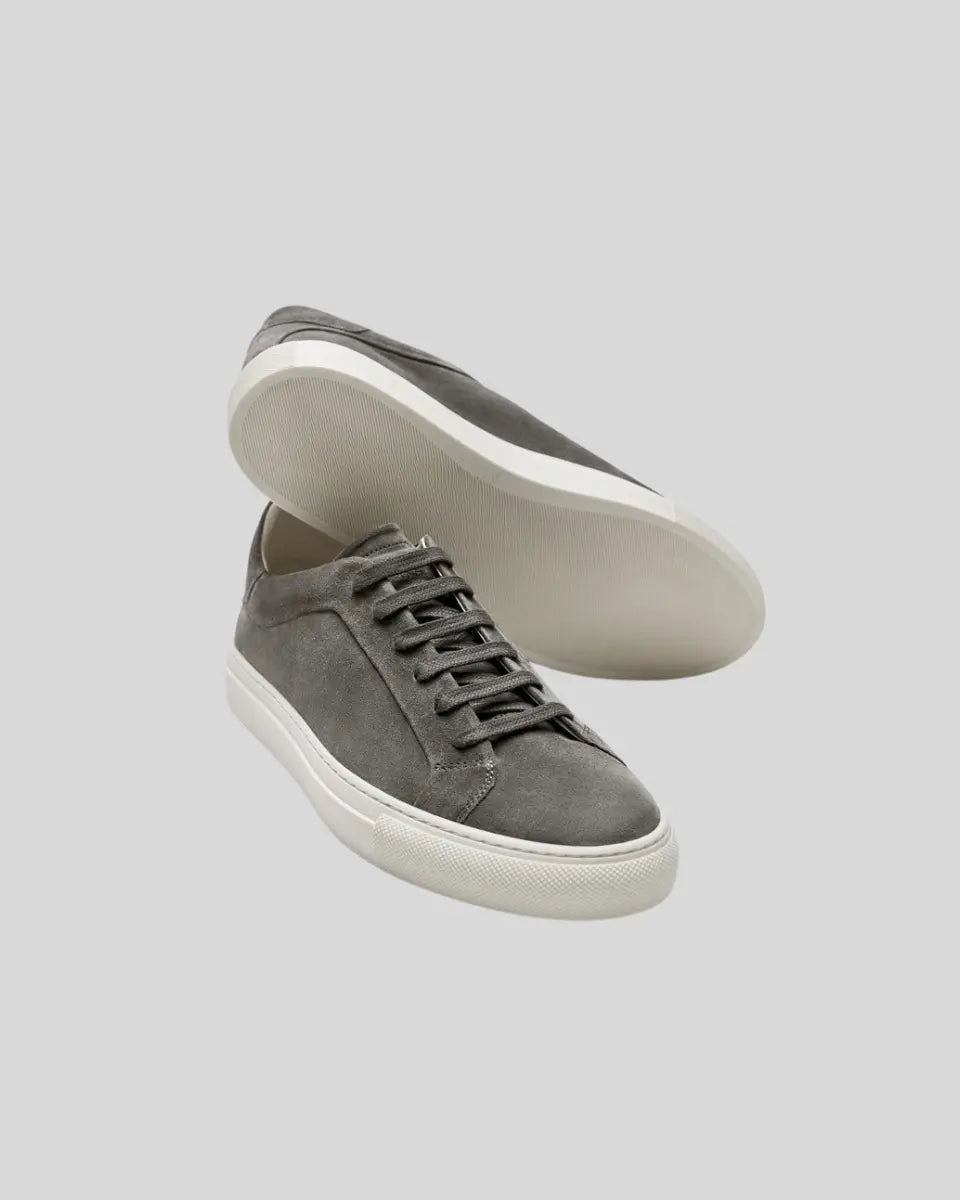 Sneakers Oxford in Pelle - Grigio Scuro