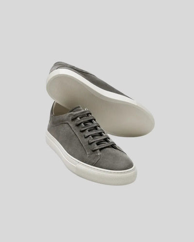 Sneakers Oxford in Pelle - Grigio Scuro