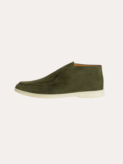 Mocassini in Suede - Verde Profondo