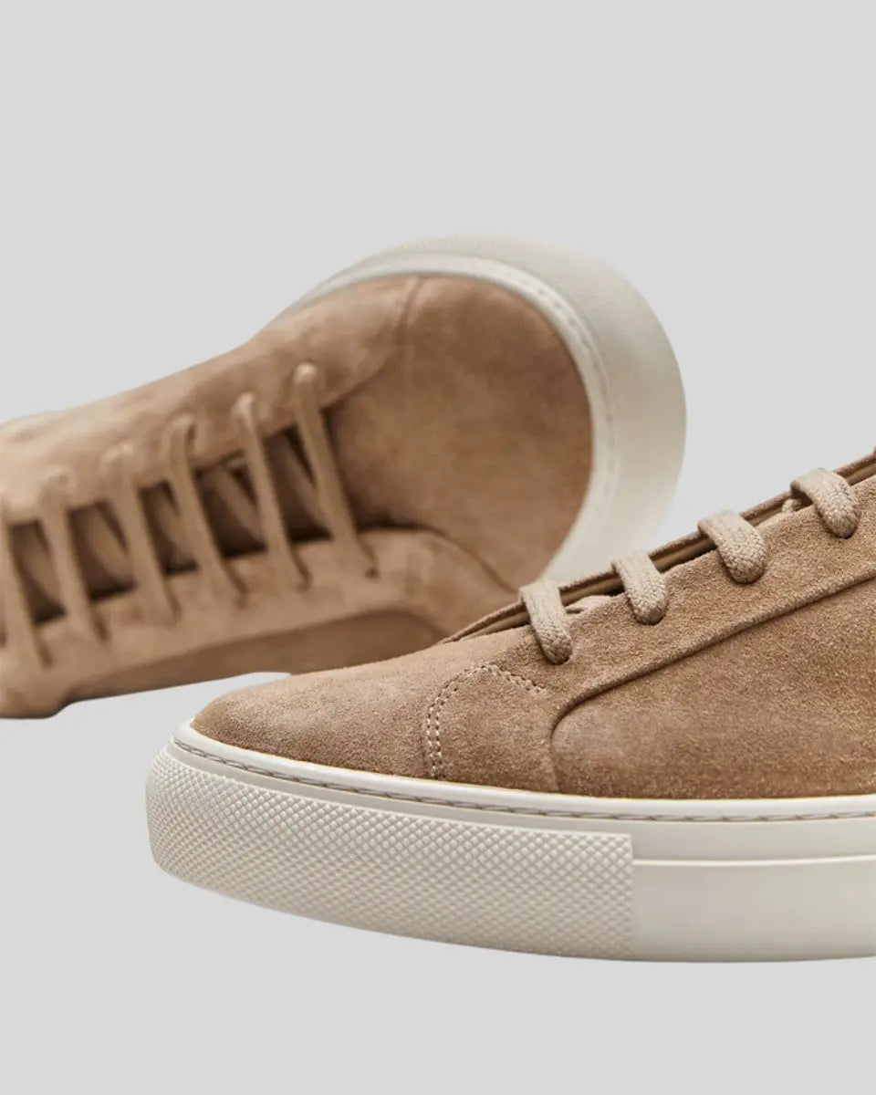 Sneakers Oxford in Pelle - Khaki