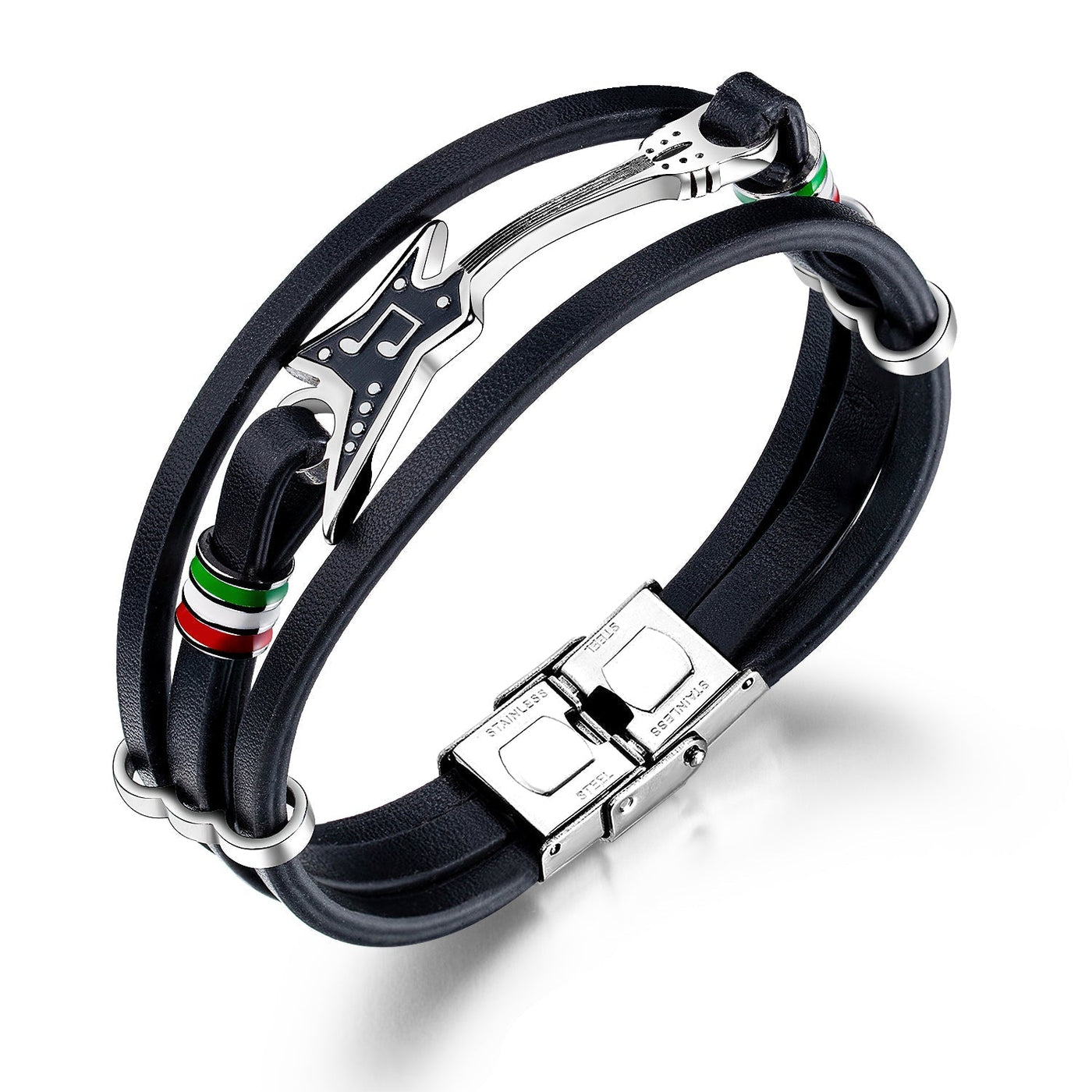Nebil - Bracciale Unico fatto a mano in Pelle di Alta Qualità