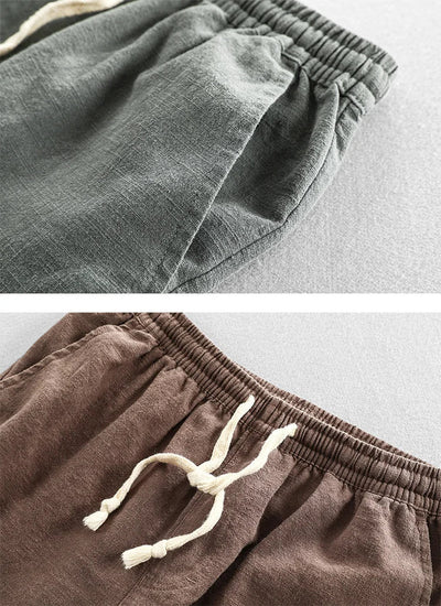 Leo - Pantaloncini Casuale In Lino