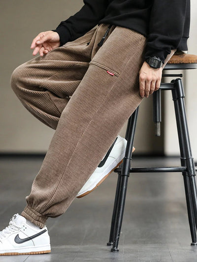 Esteban - Pantaloni da Jogging in Velluto a Coste