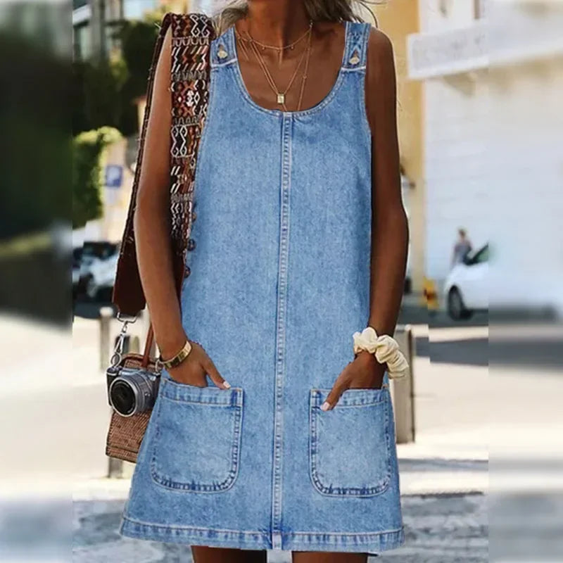 Trixie - Abito casual elegante in denim