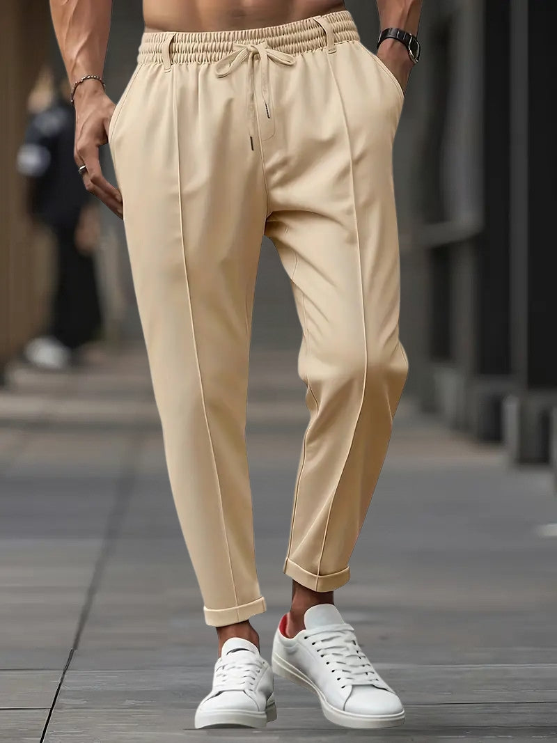 Crawford - Casual Vestibilità Slim Pantaloni Con Elastico in Vita
