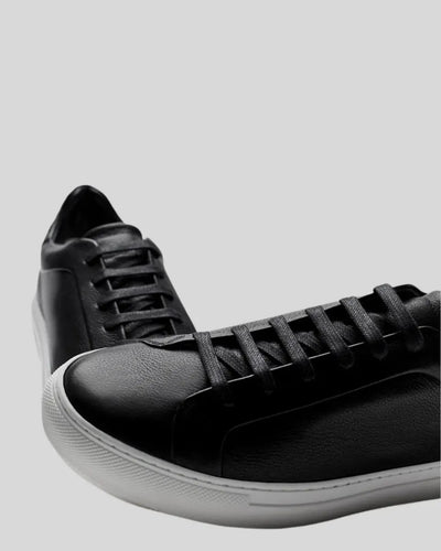Sneakers Oxford in Pelle - Nero