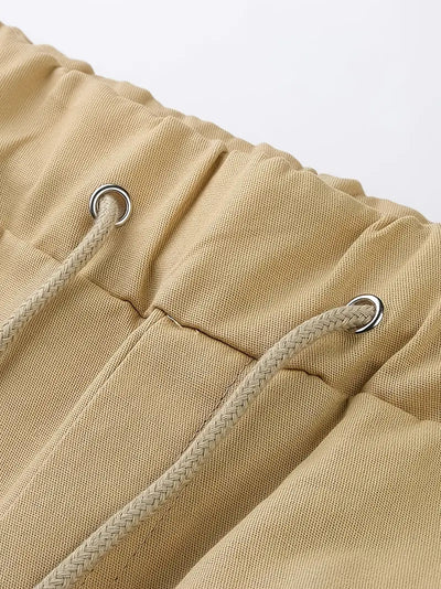 Jelte - Pantaloncini Cargo Casual Non Elasticizzati Con Coulisse