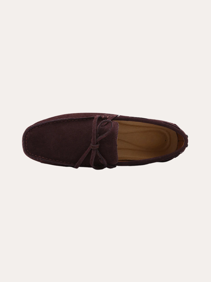 Mocassini da guida in suede - Marrone scuro