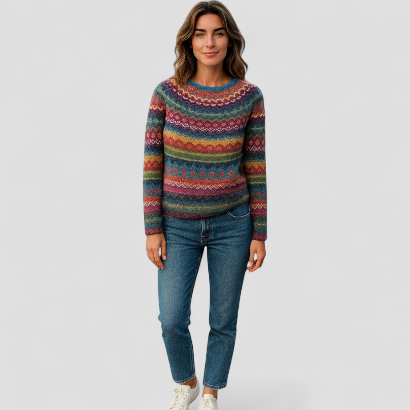 Siena | Maglione a Maglia da Donna con Motivo | Vestibilità Comoda e Calda