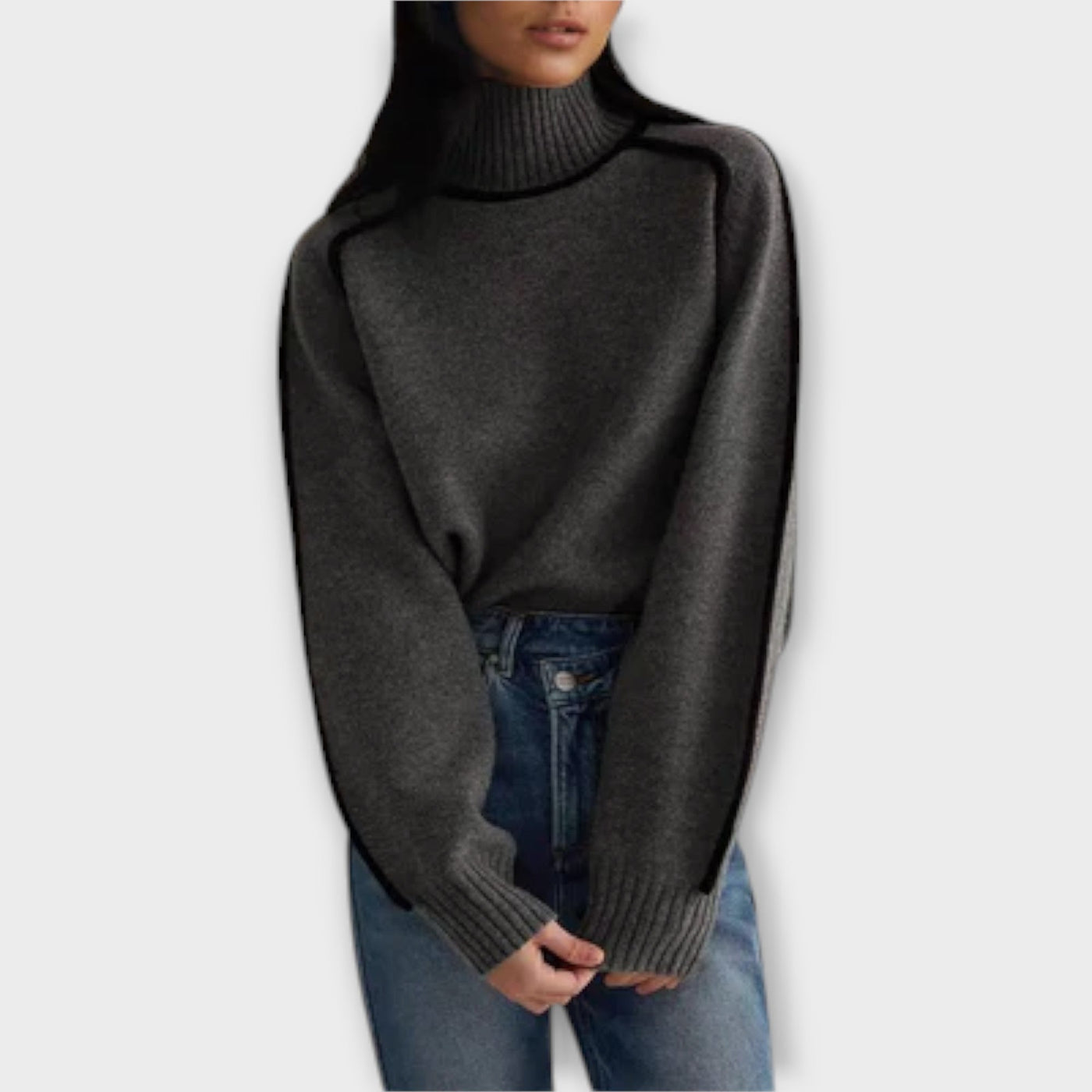 Briella | Maglione a Collo Alto a Costine per Donna | Morbido e strutturato