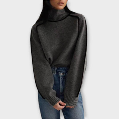 Briella | Maglione a Collo Alto a Costine per Donna | Morbido e strutturato