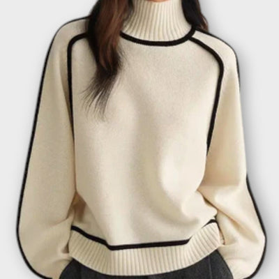 Briella | Maglione a Collo Alto a Costine per Donna | Morbido e strutturato