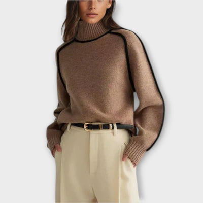 Briella | Maglione a Collo Alto a Costine per Donna | Morbido e strutturato