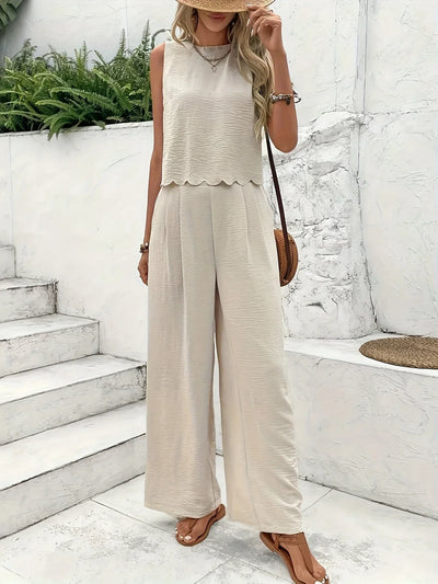 Raya - Elegante Completo a Due Pezzi Senza Maniche