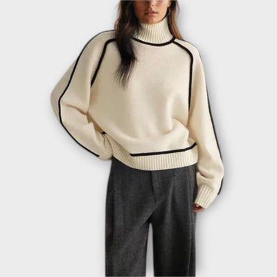 Briella | Maglione a Collo Alto a Costine per Donna | Morbido e strutturato
