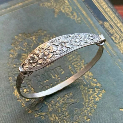 Delyth - Bracciale in Argento Inciso