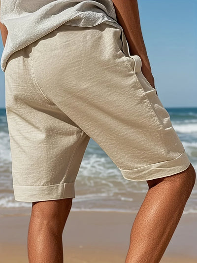 Callan - Pantaloncini Casual In Lino Con Tasca