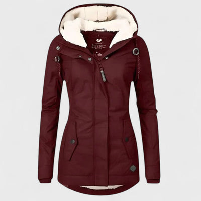 AlpiTech - Giacca Calda ed Impermeabile con Cappuccio da donna
