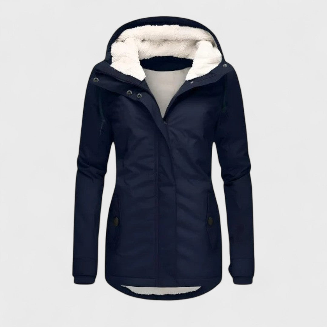 AlpiTech - Giacca Calda ed Impermeabile con Cappuccio da donna