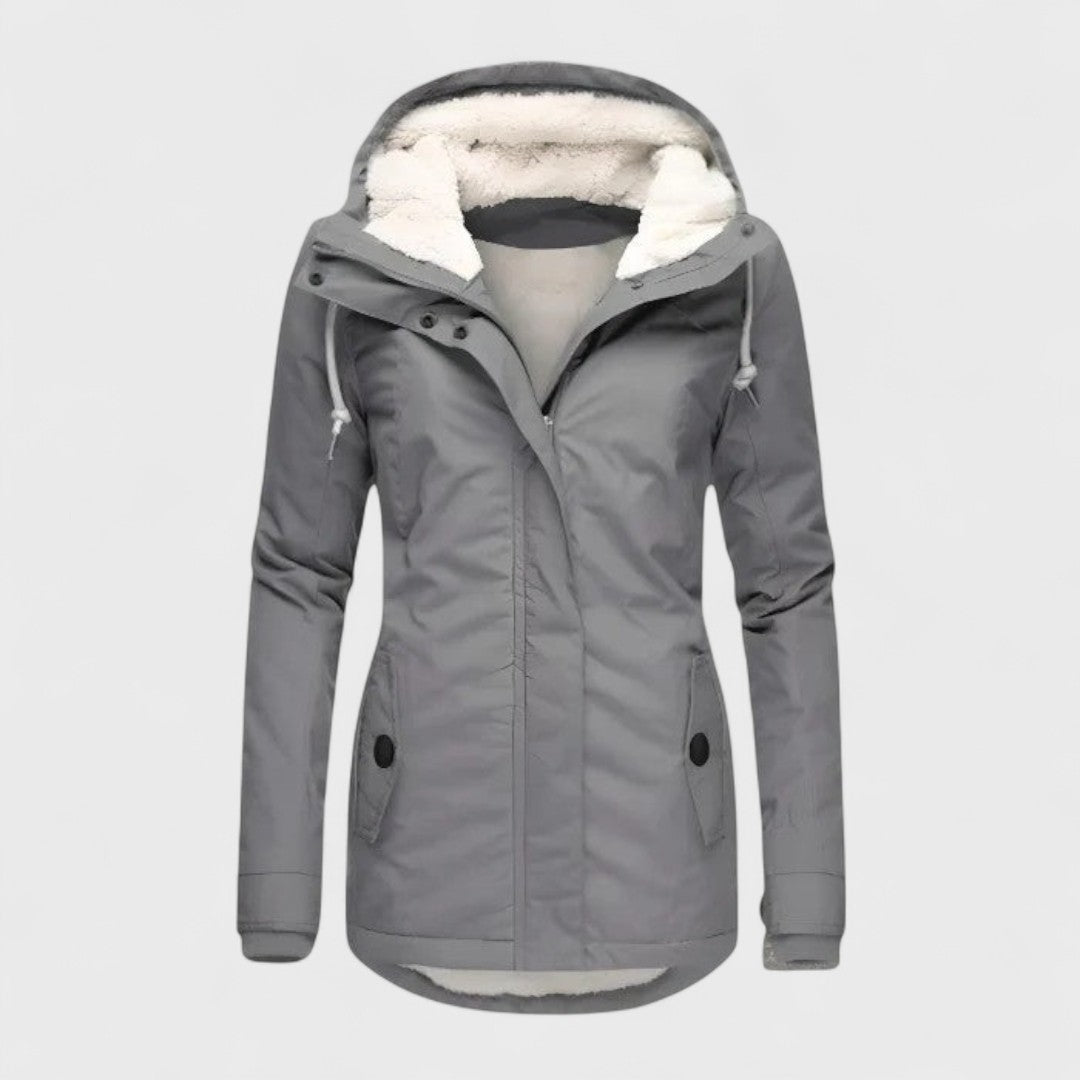 AlpiTech - Giacca Calda ed Impermeabile con Cappuccio da donna