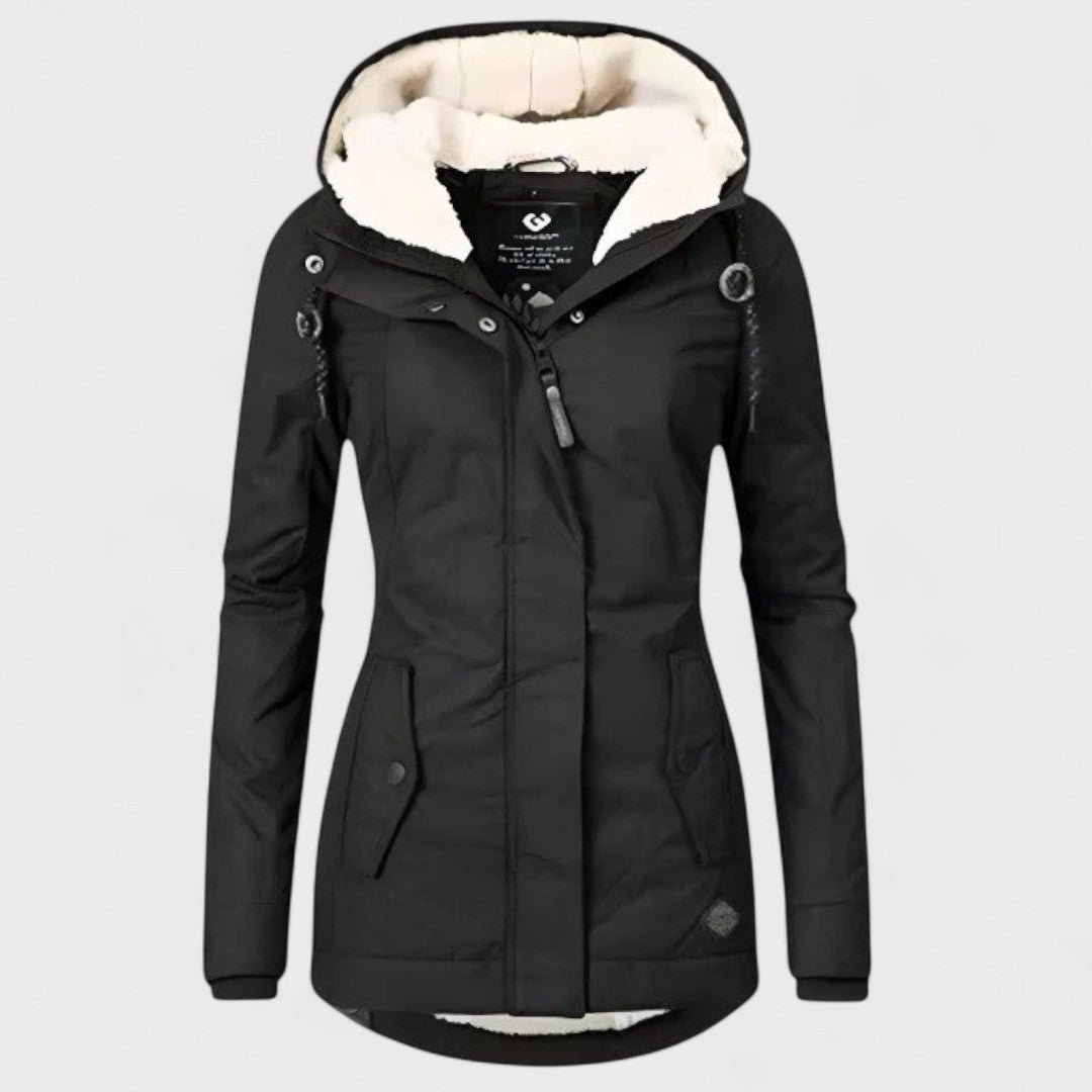 AlpiTech - Giacca Calda ed Impermeabile con Cappuccio da donna