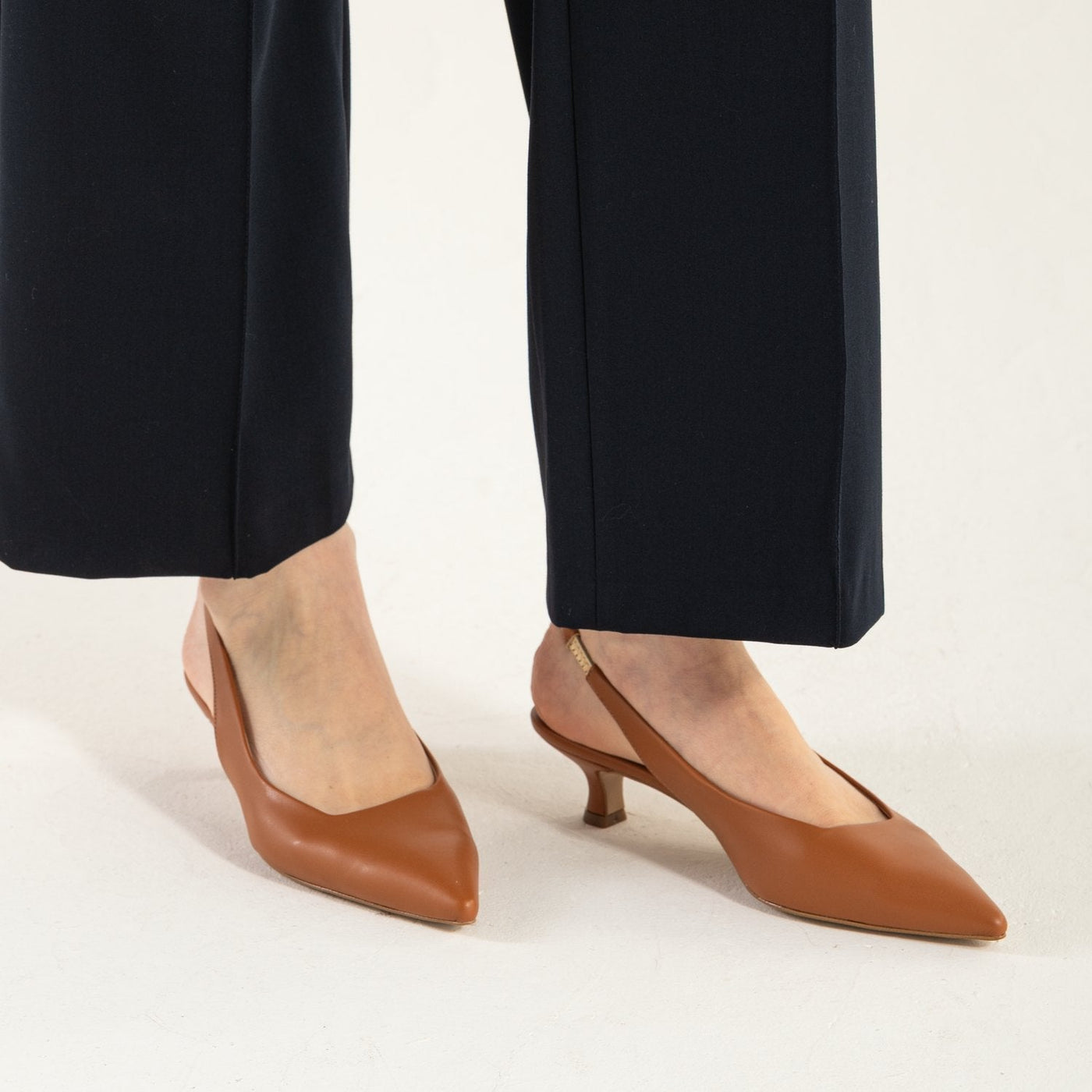 Scarpe con Tacco Basso Cuoio Stilovera™