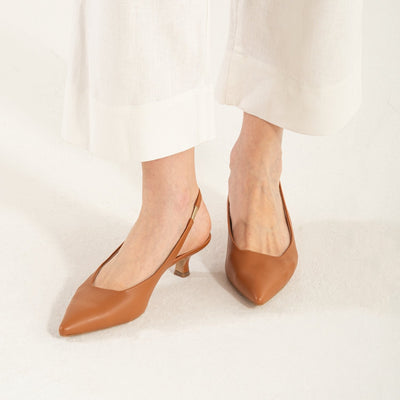 Scarpe con Tacco Basso Cuoio Stilovera™