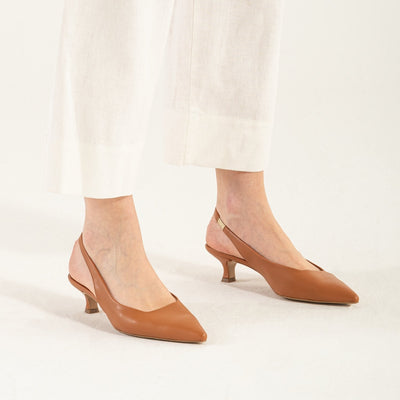 Scarpe con Tacco Basso Cuoio Stilovera™