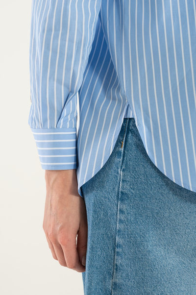Camicia a Righe Azzurra in Cotone Stilovera™