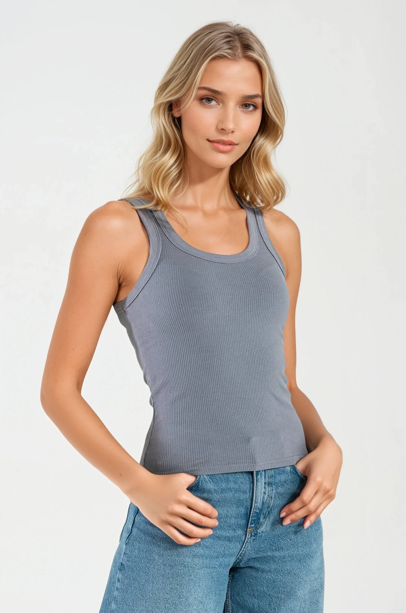Canotta in Cotone Naturale Blu Stilovera™