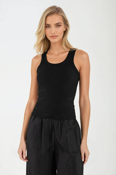 Canotta in Cotone Naturale Nera Stilovera™
