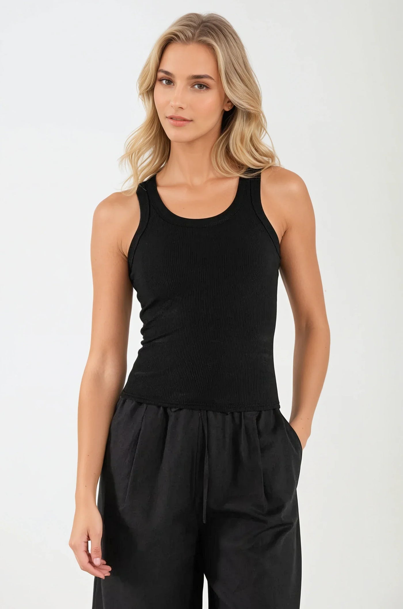 Canotta in Cotone Naturale Nera Stilovera™