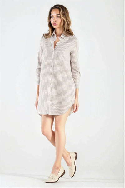 Camicia Abito in Lino Beige Stilovera™
