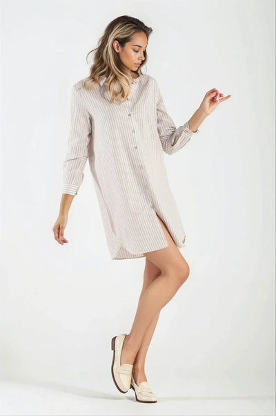 Camicia Abito in Lino Beige Stilovera™